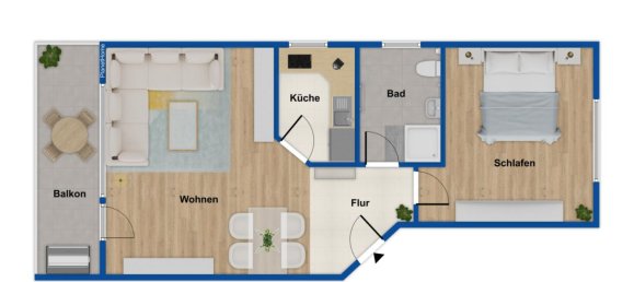 Квартира с 2 комнатами в Бонн, Германия № 43215 12