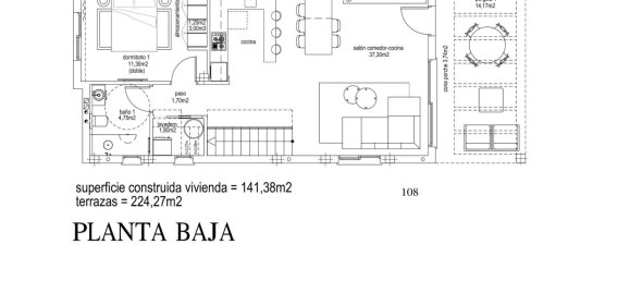 3 غرف نوم فيلا في Torre de la Horadada, Spain رقم 6883 12