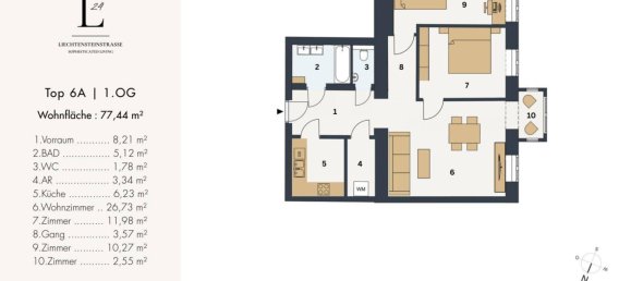 3-Zimmer Penthouse in Alsergrund, Austria, Nr. 180302 12