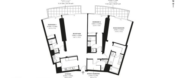 3 chambres Appartement à Downtown Dubai (Downtown Burj Dubai), UAE No. 1912 15