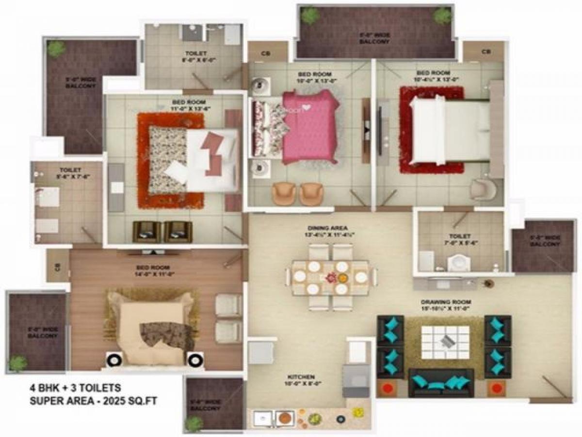 4 chambres Maison à Ghaziabad, India No. 54915