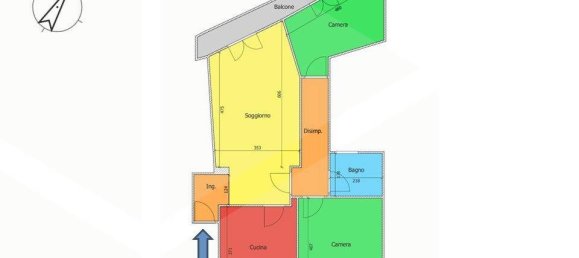 Apartamento de 3 divisões em Bari, Italy N.º 33868 2