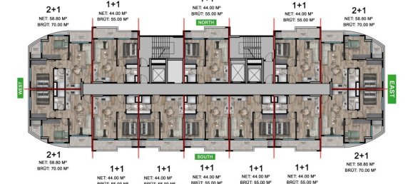 2 rooms Apartment in Mersin, Turkey No. 30394 13
