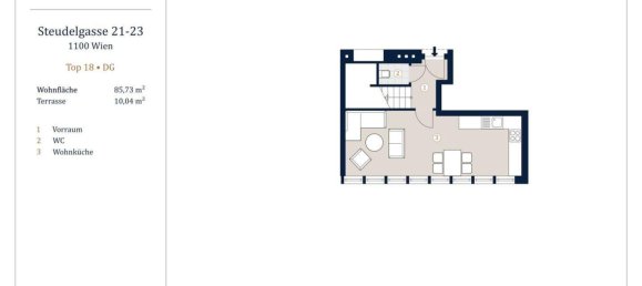 Apartamento de 3 divisões em Favoriten, Austria N.º 71367 13