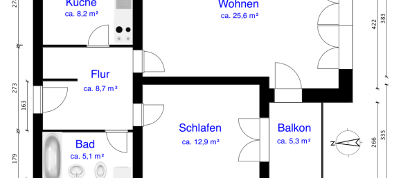 2 rooms Apartment in Marienfelde, Germany No. 67413 9