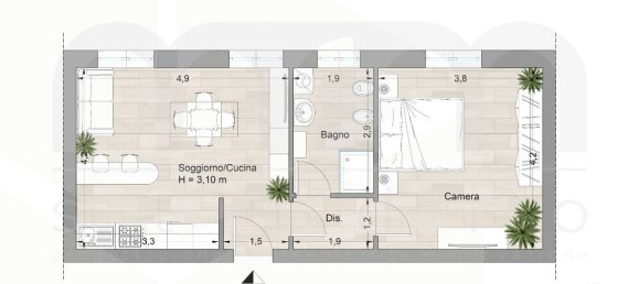 2غرفة شقة في Pescara, Italy رقم 17861 2