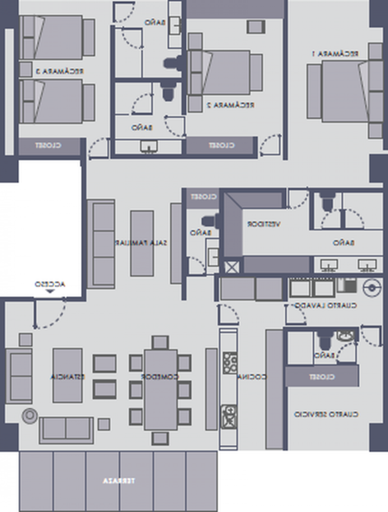 3 bedrooms Apartment in Mexico No. 225913