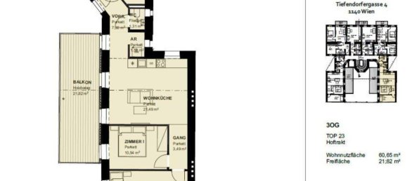 3 rooms Apartment in Penzing, Austria No. 10361 11