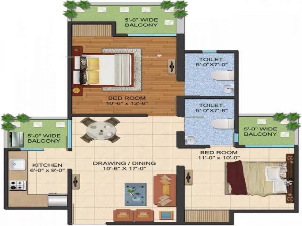 Дом с 2 спальнями в Нойда, Индия № 67239