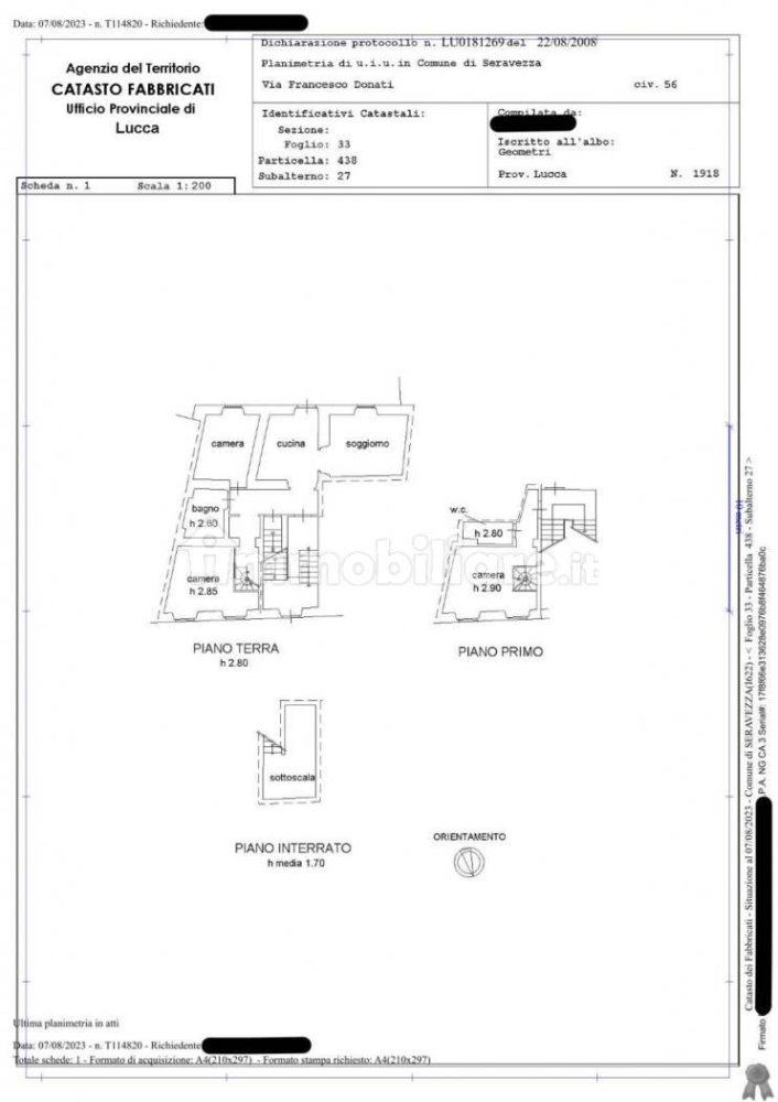 4 rooms Apartment in Seravezza, Italy No. 374497