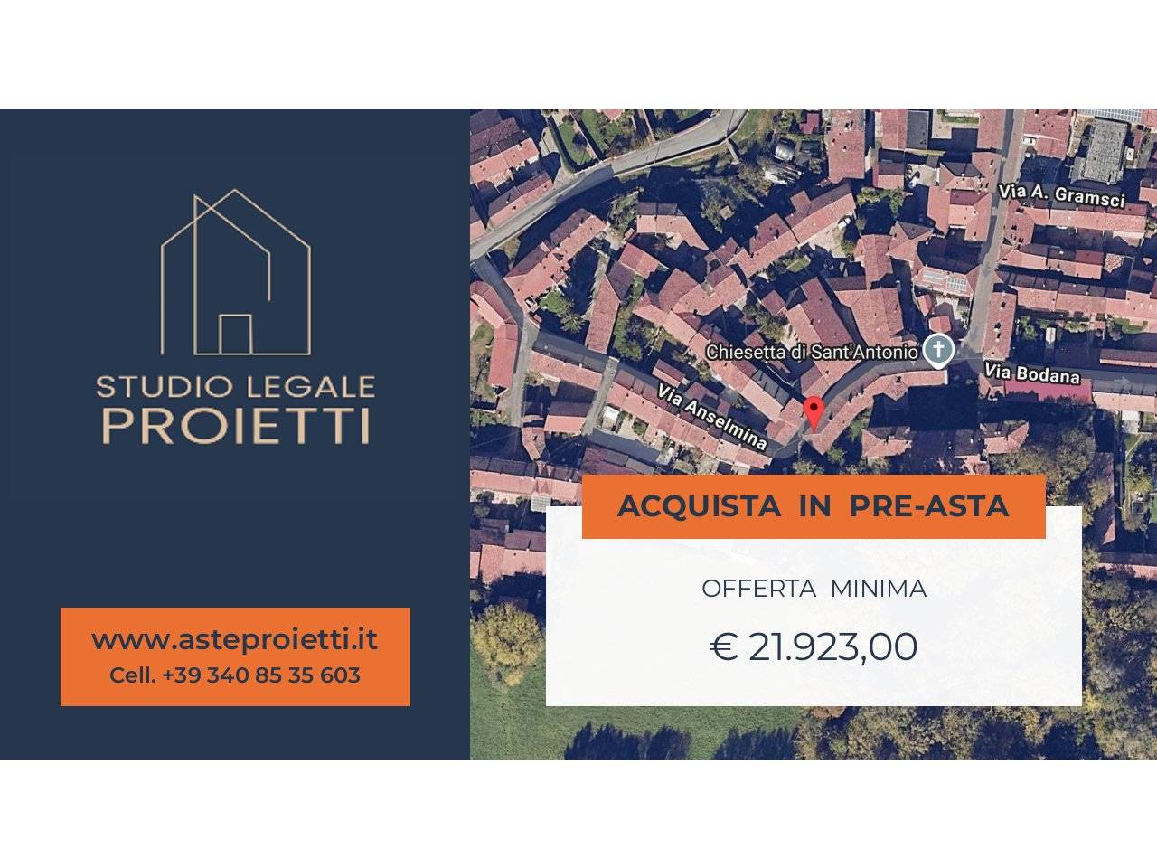 1 bedroom Apartment in Lauriano, Italy No. 308598