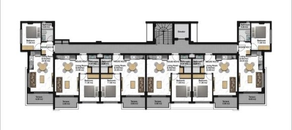 2 rooms Apartment in Alanya, Turkey No. 30392 30