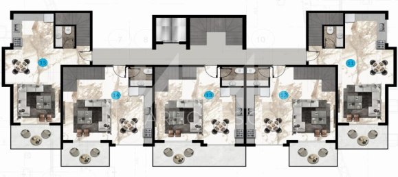 Wohnung 1+1 in Alanya, Turkey, Nr. 14365 29