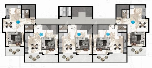 Wohnung 1+1 in Alanya, Turkey, Nr. 14365 30