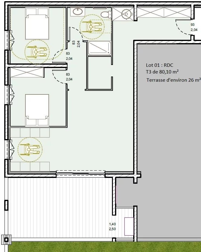 2 bedrooms Apartment in Sari-Solenzara, France No. 152239