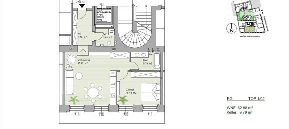 2 rooms Apartment in Modling, Austria No. 210530 6