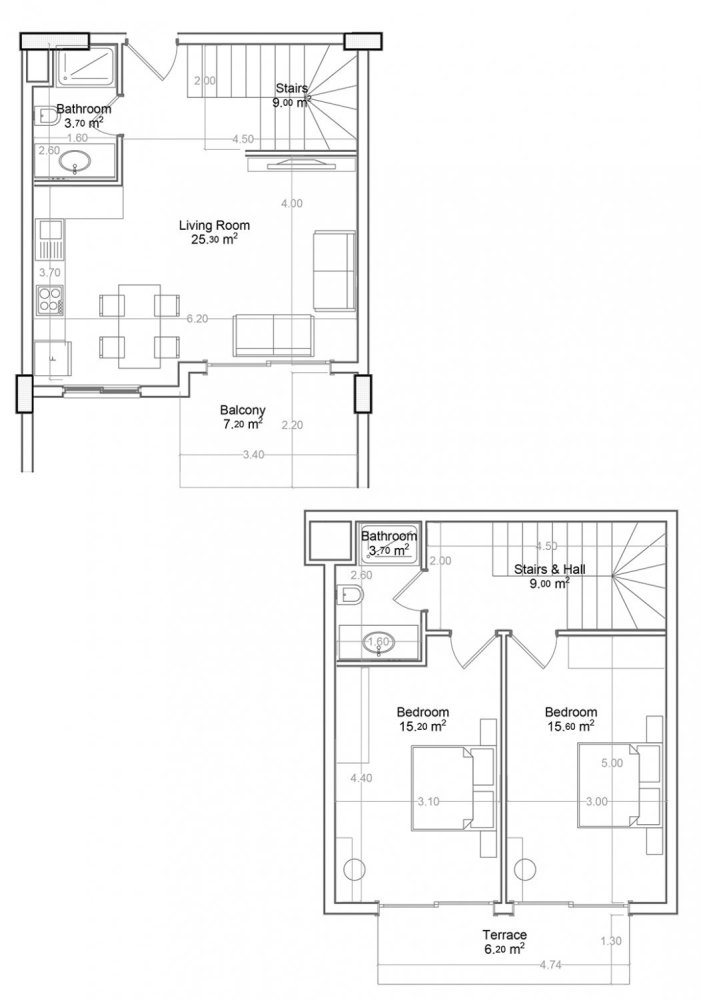 Пентхаус 2+1 в Yekta Green Life Gazipasa Residence, Газипаша, Турция № 39552 1
