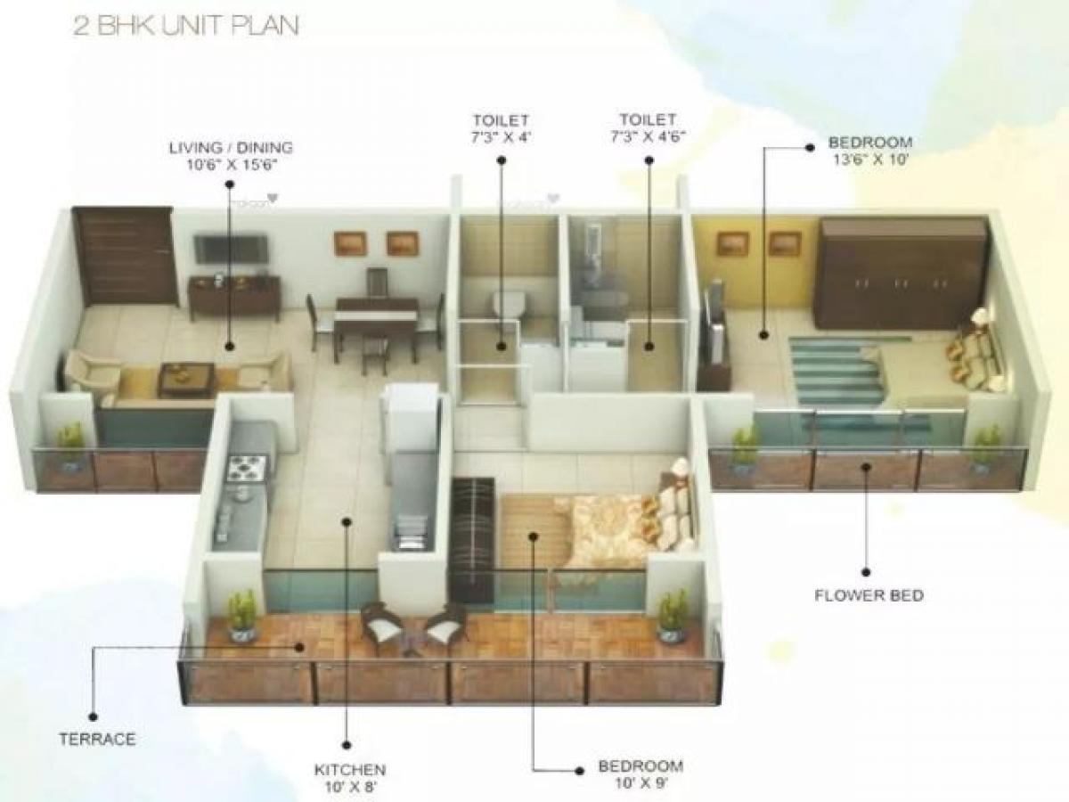 2 bedrooms House in Mumbai, India No. 58124