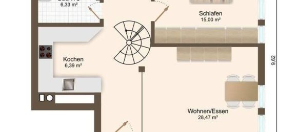 Dúplex de 2 dormitorios en Sigmaringen, Germany No. 28121 13