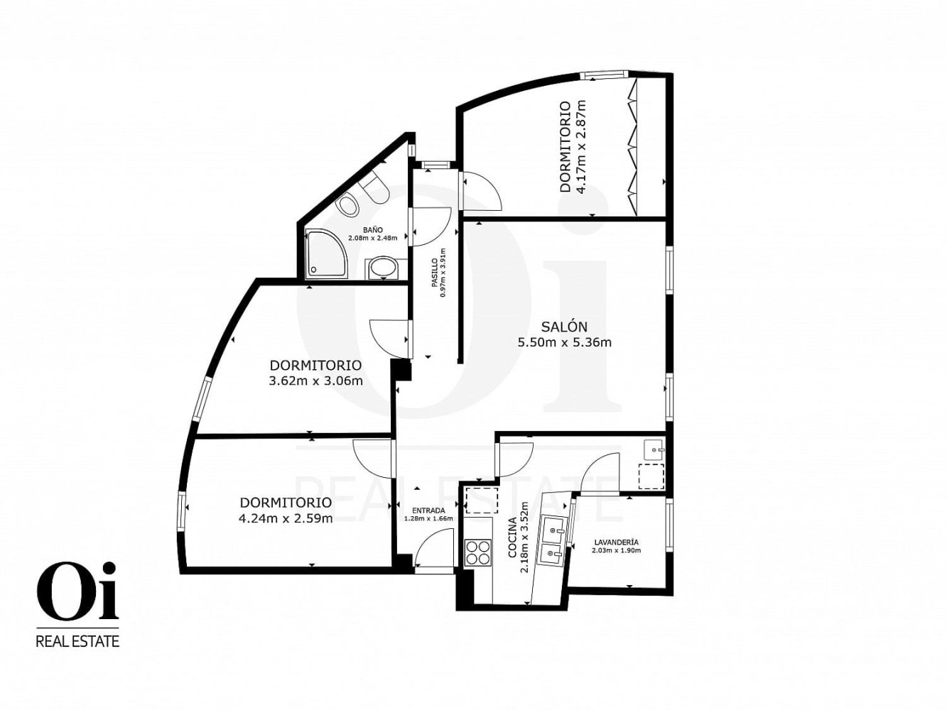 Квартира с 3 спальнями в Сантс-Монтжуик, Испания № 246389
