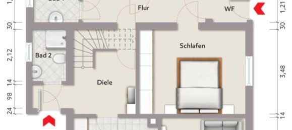 Таунхаус с 2 спальнями в Фрисландия, Германия № 279088 28