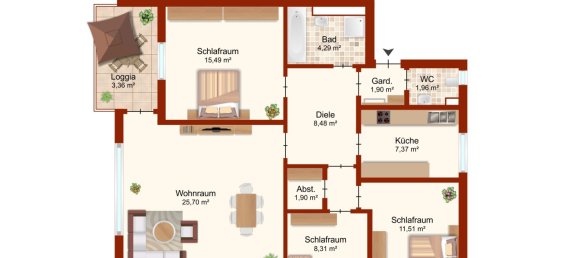 3-Zimmer Wohnung in Bremen, Germany, Nr. 321253 18