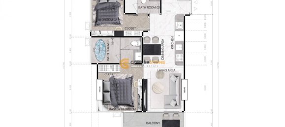 Eigentumswohnung in Pattaya, Thailand 67m², Nr. 26636 16