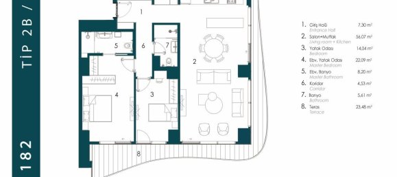 2 rooms Penthouse in Beykoz, Turkey No. 9860 25