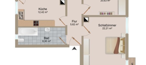 Квартира с 4 комнатами в Rastatt, Германия № 20804 17