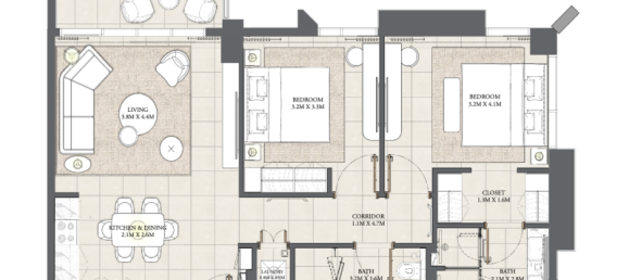 1 Schlafzimmer Wohnung in Dubai Creek Harbour (The Lagoons), UAE, Nr. 121607 6