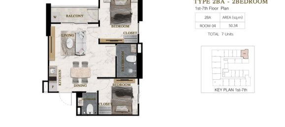 2 Schlafzimmer Eigentumswohnung in Pattaya, Thailand, Nr. 150960 3