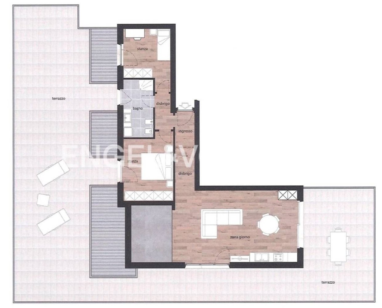 2 Schlafzimmer Penthouse in Mori, Italy, Nr. 102224