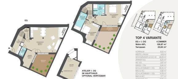 4غرفة منزل ذو طابقين في Penzing, Austria رقم 2868 17