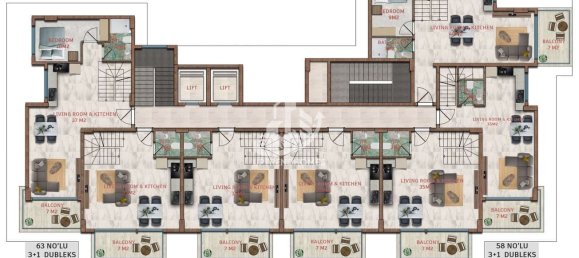 Appartement 1+1 à Demirtas, Turkey No. 8351 8