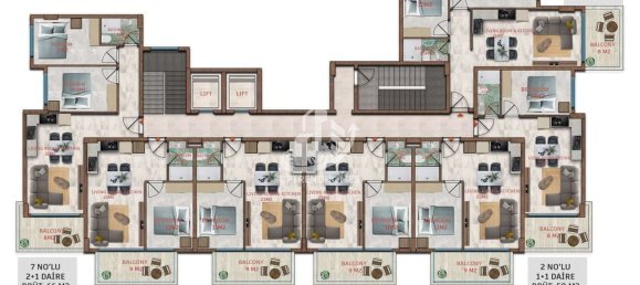 Appartement 1+1 à Demirtas, Turkey No. 8351 7