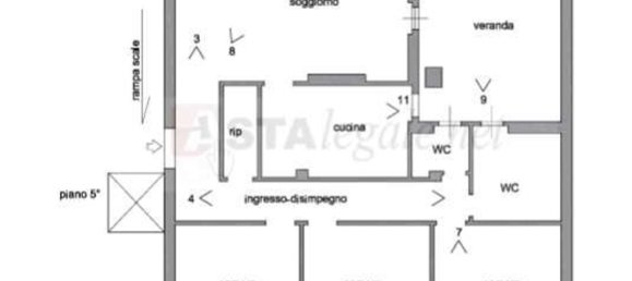 8-salle Appartement à Sesto Fiorentino, Italy No. 188587 18