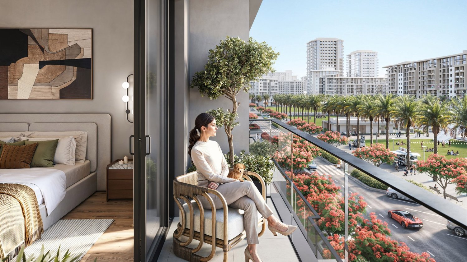 Apartamento T2 em LANA, Town Square, UAE N.º 62807