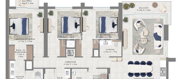 3 غرف نوم شقة في دبي, UAE رقم 43170 3