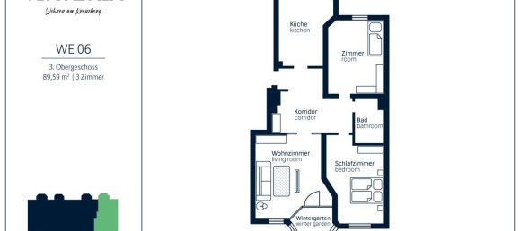 2 غرف نوم شقة في Kreuzberg, Germany رقم 79278 2