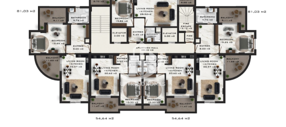 Apartamento 1+1 em Mahmutlar, Turkey N.º 892 26