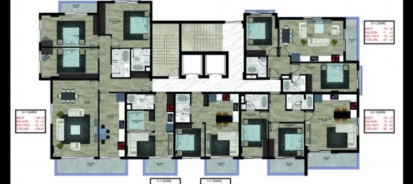 Apartamento 4+1 em Mahmutlar, Turkey N.º 13918 4