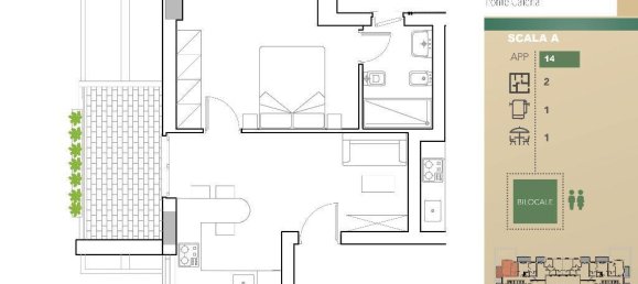 2 rooms Apartment in Rome, Italy No. 19876 19