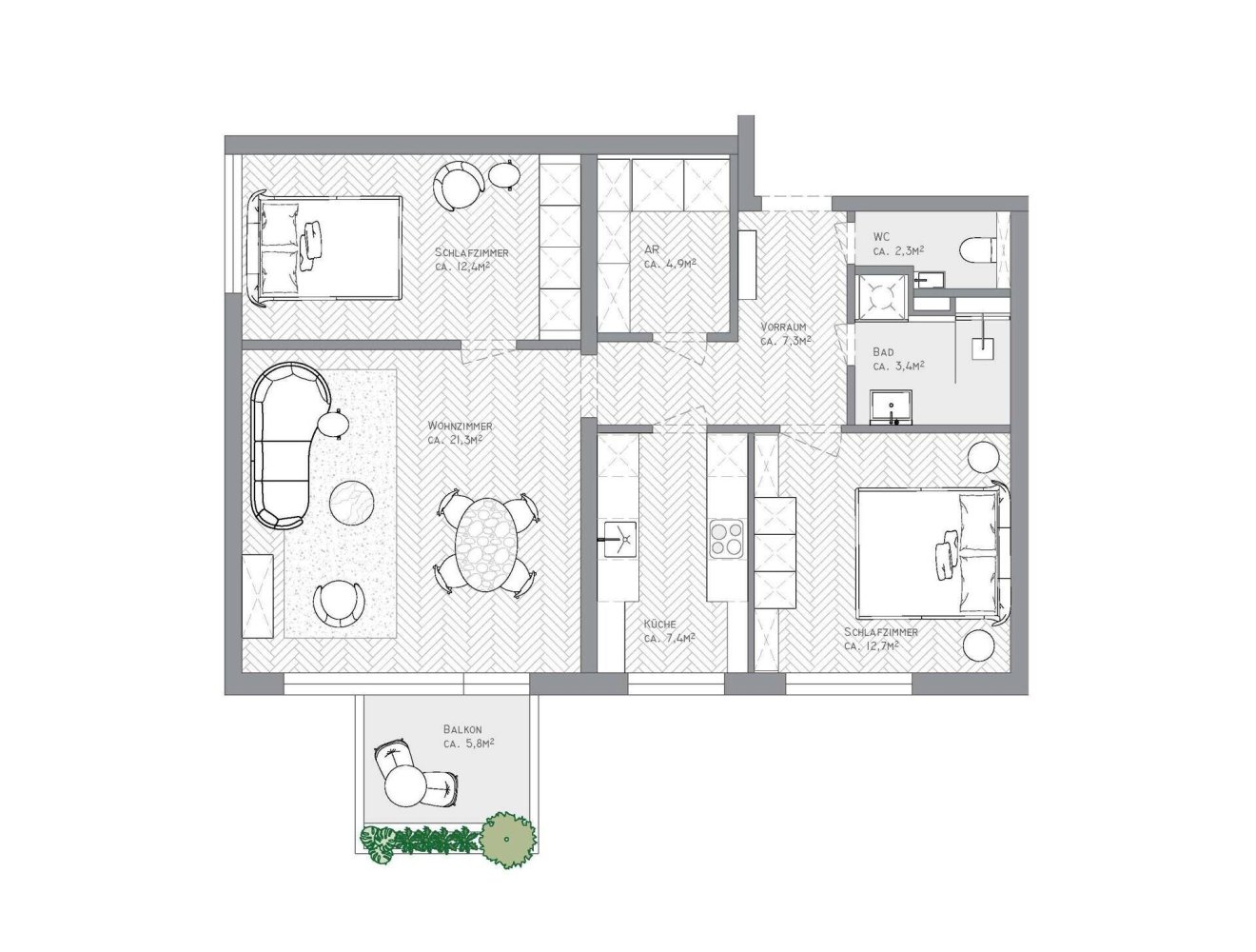 2 غرف نوم منزل في Dobling, Austria رقم 255760