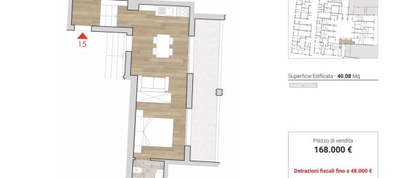 Apartamento de 2 divisões em Prato, Italy N.º 237576 12