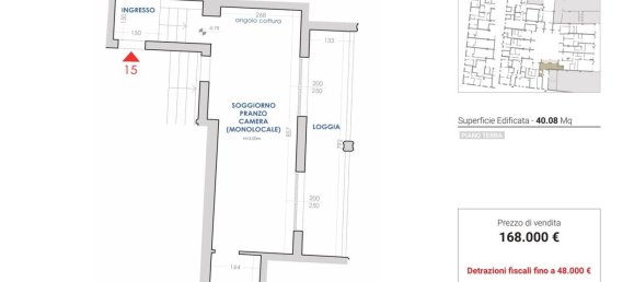 Apartamento de 2 divisões em Prato, Italy N.º 237576 26