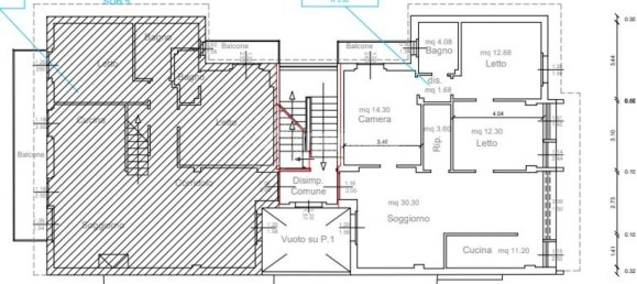 Квартира с 4 комнатами в Модильяна, Италия № 80152 25