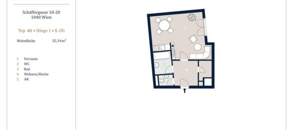 Studio in Wieden, Austria, Nr. 250332 7