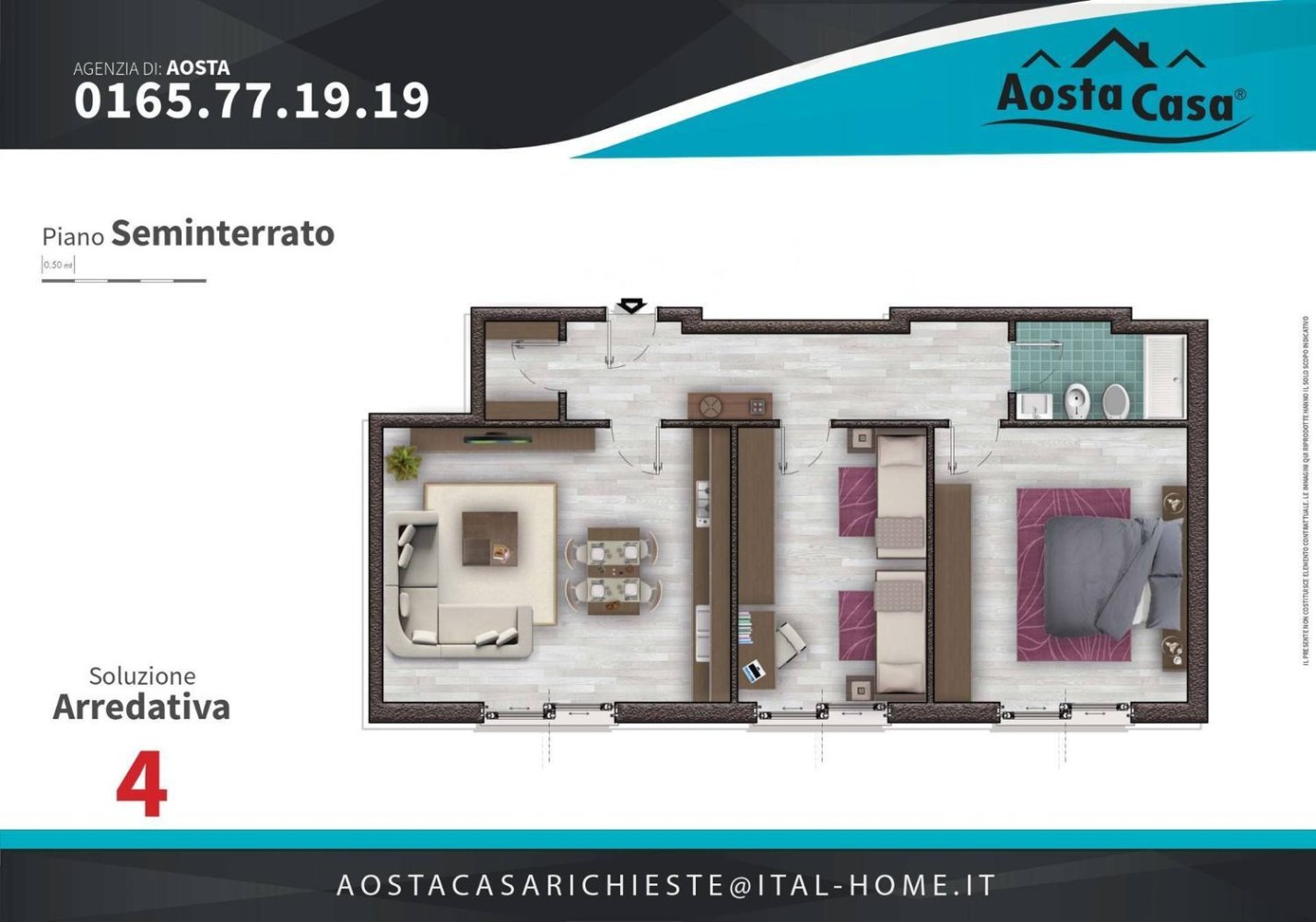 3 rooms Apartment in Chatillon, Italy No. 73619