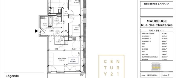 3 chambres Appartement à Maubeuge, France No. 51048 7