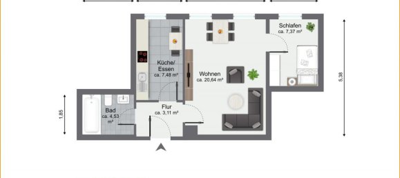 1 غرف نوم شقة في Chemnitz, Germany رقم 54925 20